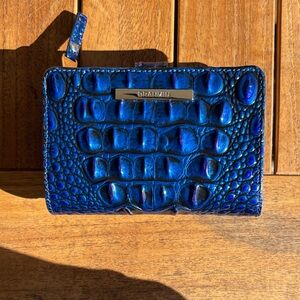 Brahmin ADY  Iridescent Blue Croc-Embossed Wallet